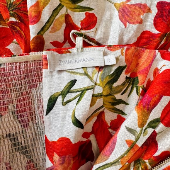 Zimmermann Tranquillity floral linen midi dress - Picture 10 of 11
